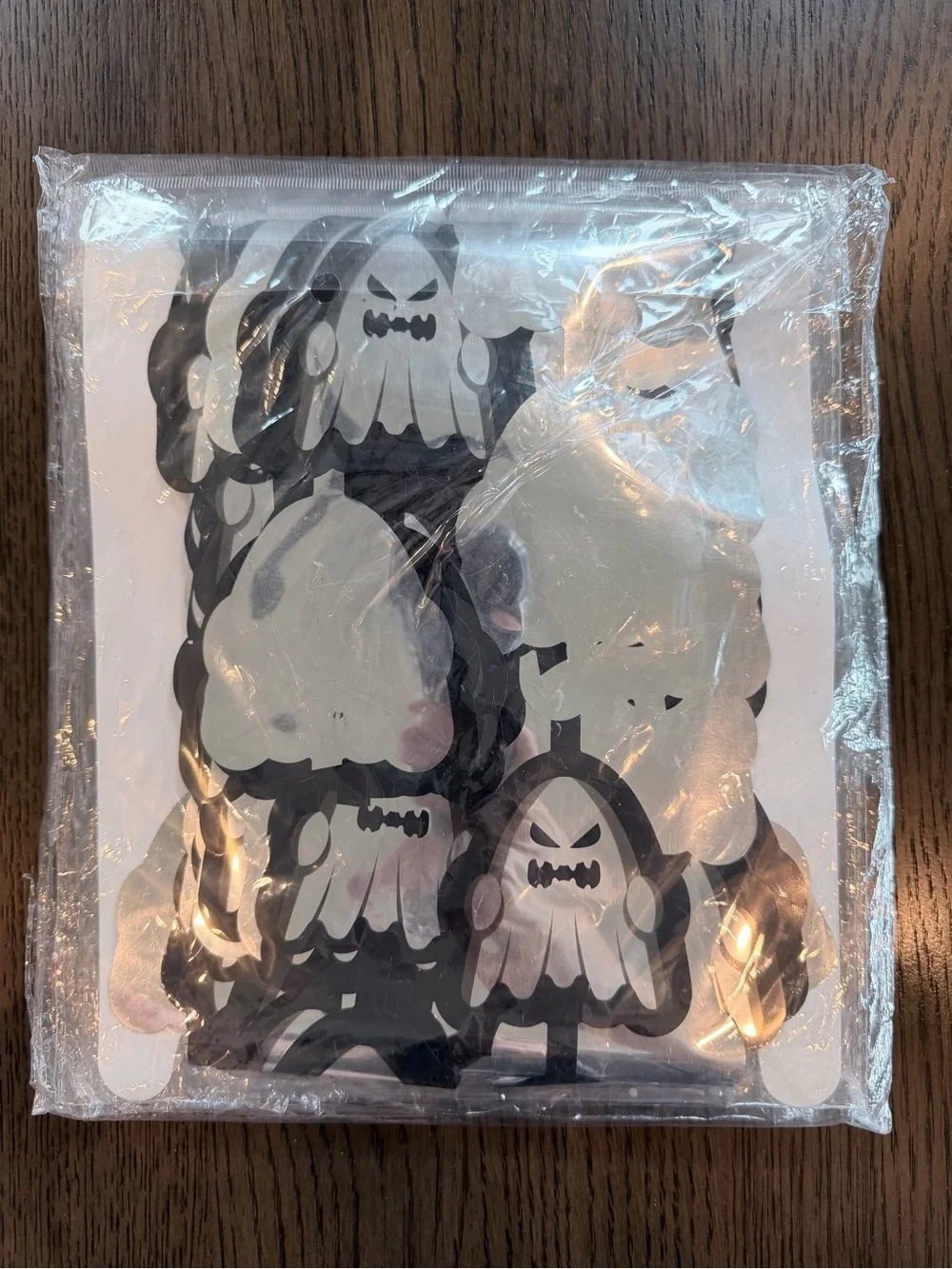 Halloween Ghost Garland String - Silver & Black Home Party Decor